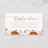 Verliefd worden op Pumpkin Display Shower Bridal Informatiekaartje (Voorkant)