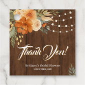 Verliefd worden op Rustic Houten Bruidsdouche Bedankjes Labels (Voorkant)