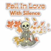 Verliefd worden op stilte – Sticker (Voorkant)