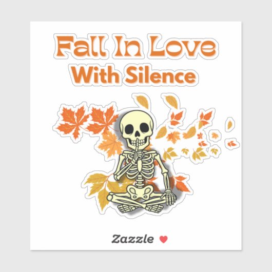 Verliefd worden op stilte – Sticker (Vel)
