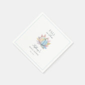 Verliefd worden Pastelblauwe Pompoen Bruiloft Servet (Hoek)