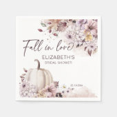 Verliefd worden pastelkleurig gebladerte pompoen b servet (Voorkant)