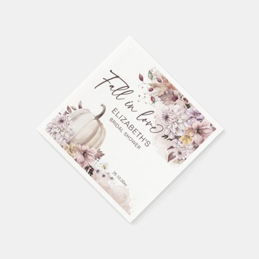 Verliefd worden pastelkleurig gebladerte pompoen b servet (Hoek)