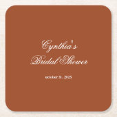 verliefd worden, pompoen bruidsdouche, bordeauxroo kartonnen onderzetters (Voorkant)