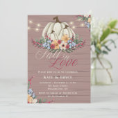 Verliefd Worden Pompoen Uitnodiging (Staand voorkant)