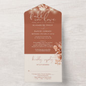 Verliefd Worden Rustieke Bloem Slingerlampen Bruil All In One Uitnodiging (Binnen)