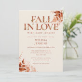 Verliefd worden Rustieke bloemige brief baby showe Kaart (Staand voorkant)