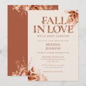 Verliefd worden Rustieke bloemige brief baby showe Kaart (Voorkant / Achterkant)