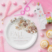 Verliefd worden rustieke bloemige bruidsdouche papieren bordje (Feest)