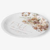 Verliefd worden rustieke bloemige bruidsdouche papieren bordje (Gekanteld)