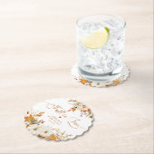 Verliefd worden rustieke bruidsdouche kartonnen onderzetters (Insitu)