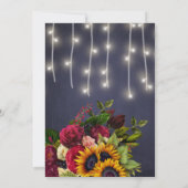 Verliefd worden rustieke chic bloem navy verloving kaart (Achterkant)