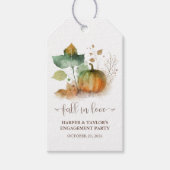 Verliefd Worden Rustieke Elegante Pompoen Cadeaulabel (Voorkant)