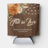 Verliefd worden Rustieke herfstbloemen Bruidsdouch Blikjeskoeler (Voorkant)