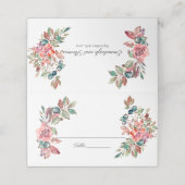 verliefd worden Waterverf bloemenbruiloft Plaatskaartje (Buitenkant ongevouwen)
