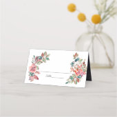 verliefd worden Waterverf bloemenbruiloft Plaatskaartje (Voorkant)