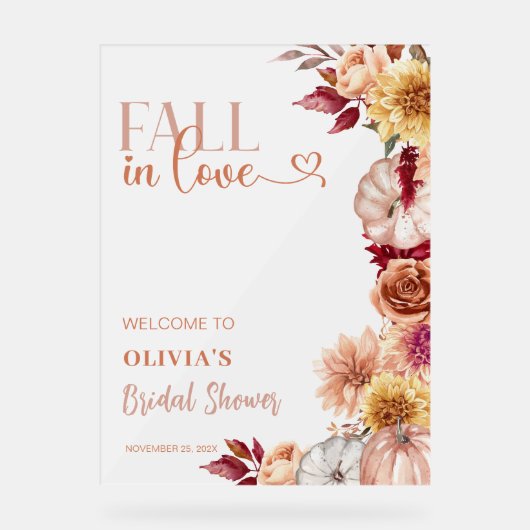 Verliefd worden Welkom Bruidsborrel glazuur Acryl Bord (Voorkant)