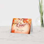 Verliefd worden Whimsical Herfst Dank je wel Bedankkaart (Voorkant)