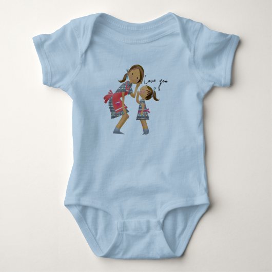 verliefde baby bodysuit (Voorkant)