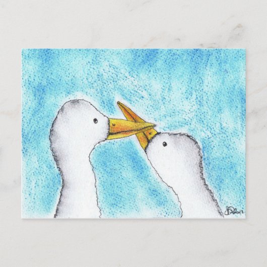 VERLIEFDE EENDEN BRIEFKAART (Voorkant)