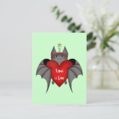 Verliefde grappige Gotische de knuppelKerstmis van Feestdagenkaart (Staand voorkant)