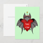 Verliefde grappige Gotische de knuppelKerstmis van Feestdagenkaart (Voorkant / Achterkant)