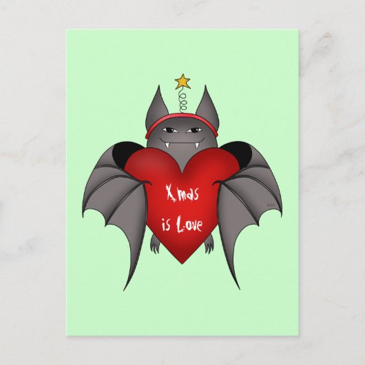 Verliefde grappige Gotische de knuppelKerstmis van Feestdagenkaart (Voorkant)