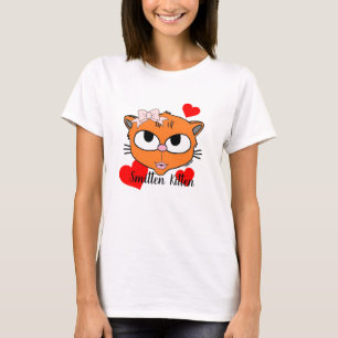 Verliefde Kitten Getuite Lippen T-Shirt