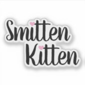 Verliefde Kitten Schattige Valentijn Sticker (Voorkant)