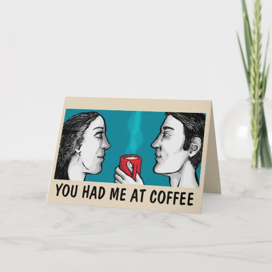 VERLIEFDE KOFFIEKAARTEN KAART (Voorkant)