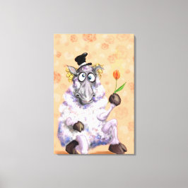 Verliefde Ram - Grappig Canvas Afdruk