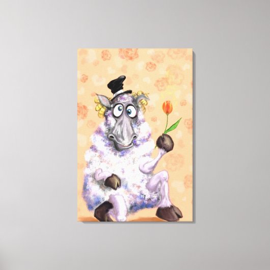Verliefde Ram - Grappig Canvas Afdruk (Voorkant)