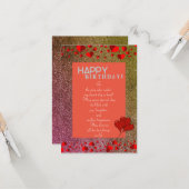 verliefde verjaardag kaart (Voorkant / Achterkant in situ)