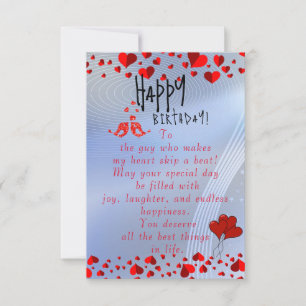 verliefde verjaardag kaart