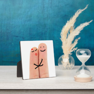 Verliefde vingers fotoplaat