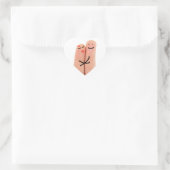 Verliefde vingers hart sticker (Tas)