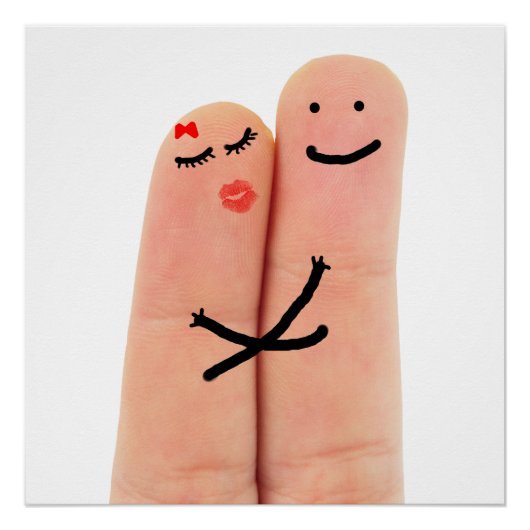 Verliefde vingers perfect poster (Voorkant)