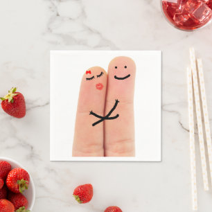 Verliefde vingers servet
