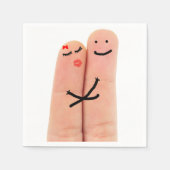 Verliefde vingers servet (Voorkant)