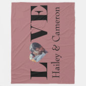 VERLIES Aangepaste foto op Blush Roos Fleece Deken (Voorkant)