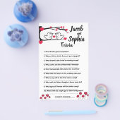 VERLIES BIRD BRIDE EN GROOM TRIVIA SHOWER GAMKAART FLYER (Enkel)