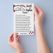 VERLIES BIRD BRIDE EN GROOM TRIVIA SHOWER GAMKAART FLYER (Hand)