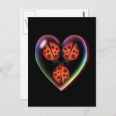 VERLIES BUG & HEART BUBBLE MET SHARON SHARPE BRIEFKAART (Voorkant / Achterkant)