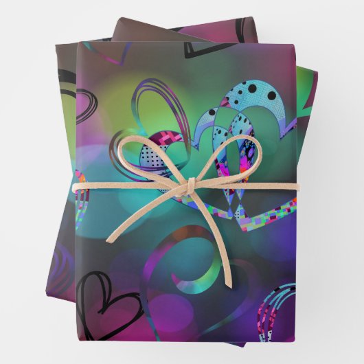 VERLIES Collage in Vette kleuren Inpakpapier Vel (In situ)