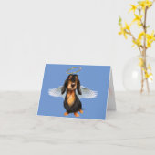 VERLIES DACHSHUND SYMPATHY-KAART KAART (Gele Bloem)