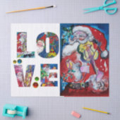 VERLIES DE MUSISCHE XMAS PARTIJ SANTA CLAUS VIOLIN TISSUEPAPIER (Craft)