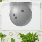 Verlies de vaardigheden van Win Luck Bowling Grey Theedoek (Gevouwen)