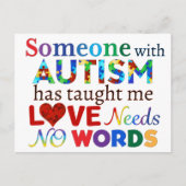 VERLIES GEEN WOORDEN AUTISME BRIEFKAART (Voorkant)