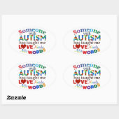 VERLIES GEEN WOORDEN AUTISME OVALE STICKER (Vel)