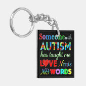 VERLIES GEEN WOORDEN AUTISME SLEUTELHANGER (Voorkant Links)